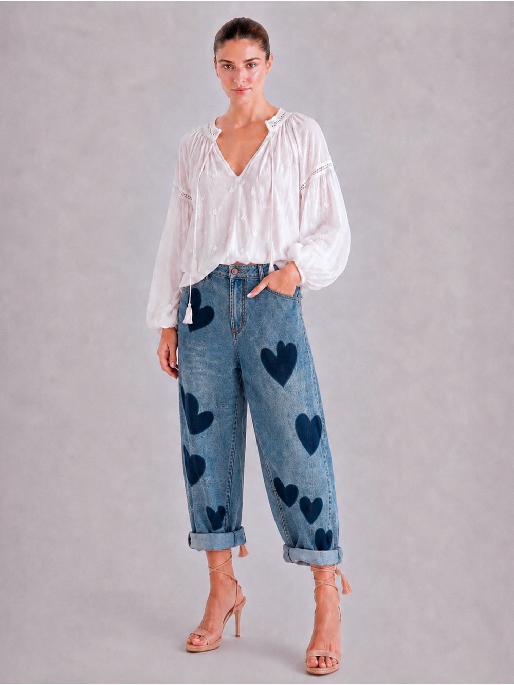 Blue Velvet - Denim Heart Barrel
Jeans New